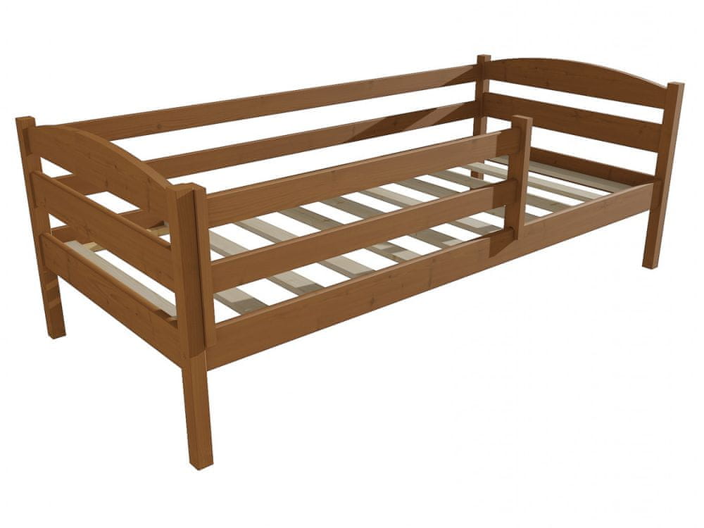 eoshop Detská posteľ DP 020 so zábranou (Rozmer: 80 x 160 cm, Farba dreva: morenie dub)